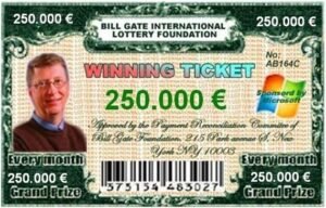 microsoft lottery scam