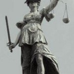 Lady Justice in court